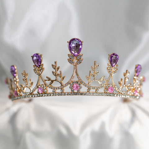 Bianca's Tiara in Lavender Purple and Gold