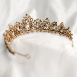 Michelle's Tiara in Teal Blue & Antique Gold