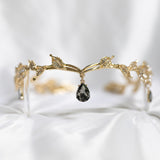 Octavia’s Crystal Drop Head Band in Gold & Gray