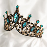 Regina's Tiara in Light Blue & Antique Gold