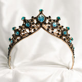 Regina's Tiara in Light Blue & Antique Gold