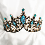 Regina's Tiara in Light Blue & Antique Gold