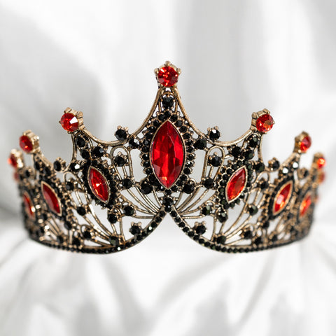 Regina's Tiara in Red & Antique Gold