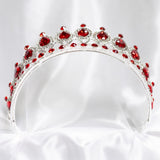 Saya's Tiara in Full Red & Silver