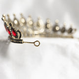 Saya’s Tiara in Faux Red Ruby & Antique Gold