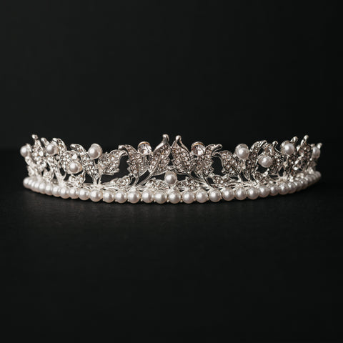 Viola - Fresh Water Pearl and Sparkle Crown, headband, Tiara – Acute Designs